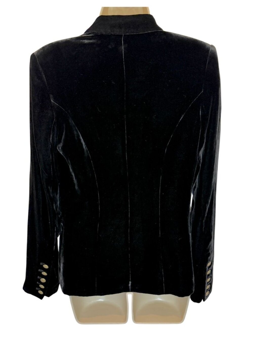 L’Agence Kenzie Velvet Blazer Jacket Black - Size 0 - Picture 10 of 11